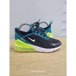 Nike Air Max 270 Black Blast Volt Women's Running‎ Shoes Size 7 5.5Y